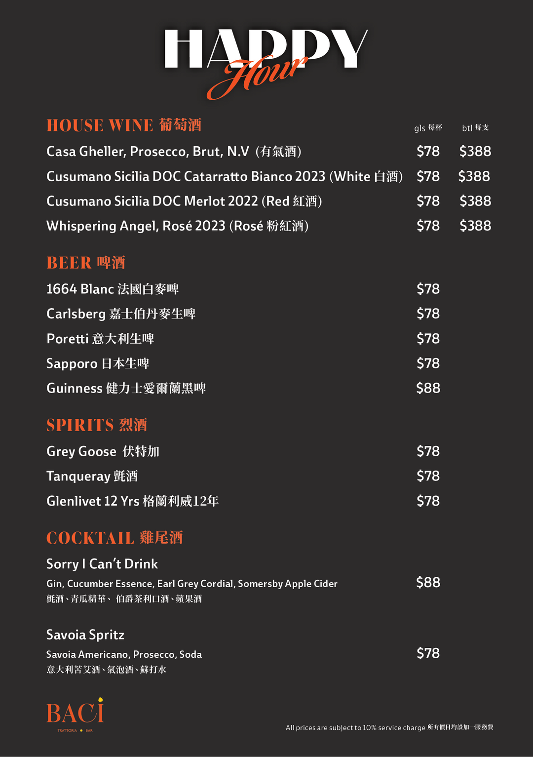 Happy Hour Menu