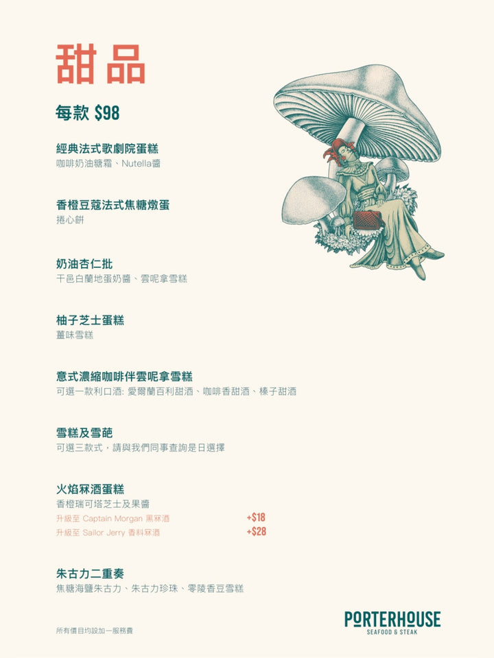 甜品餐牌
