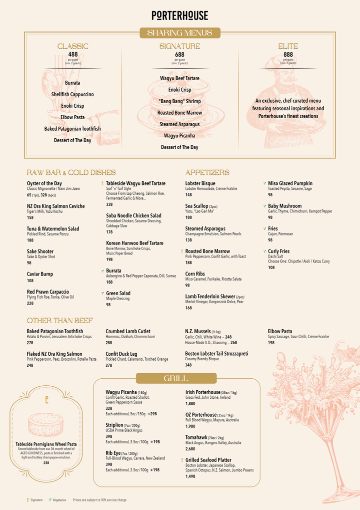 Porterhouse À La Carte Reservation